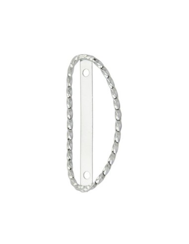 Lowrider Square Twisted Name Plate Trim Chrome.